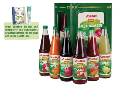 Produktfoto zu Fastenkasten Gemüsesäfte