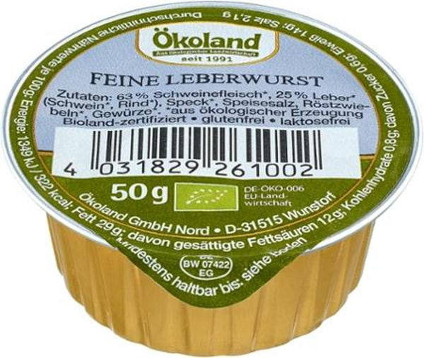 Produktfoto zu Feine Leberwurst Portionsdose mit 50g