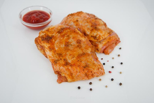 Produktfoto zu Hähnchenoberkeulensteaks mariniert Paprika