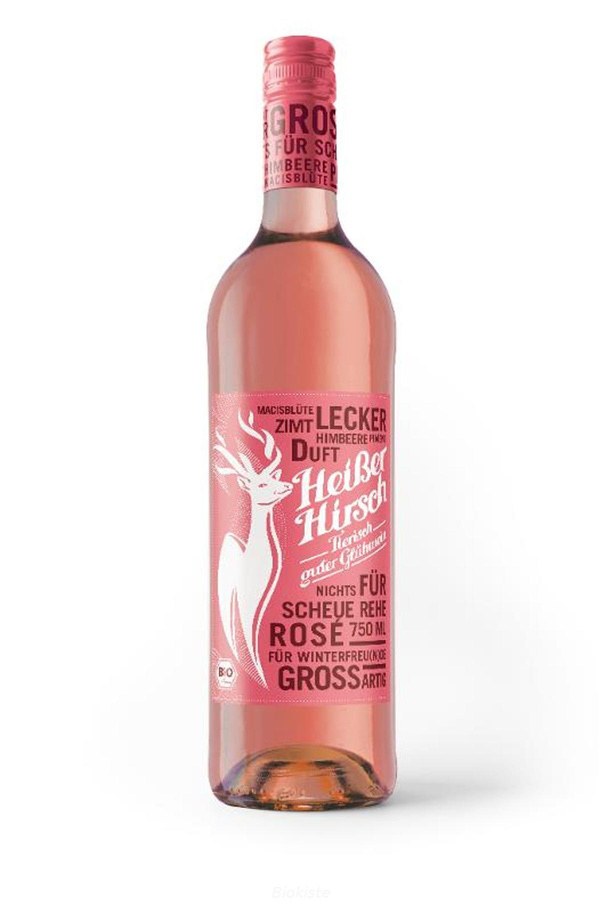 Produktfoto zu Heißer Hirsch rosé Glühwein 0,75l