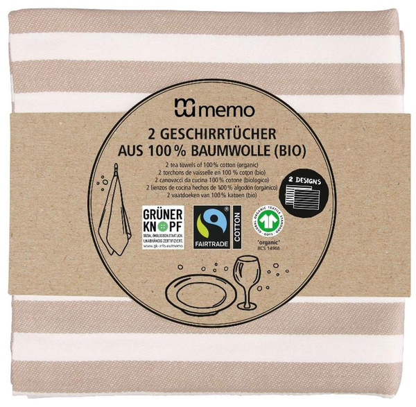 Produktfoto zu Geschirrtücher aus Bio Baumwol