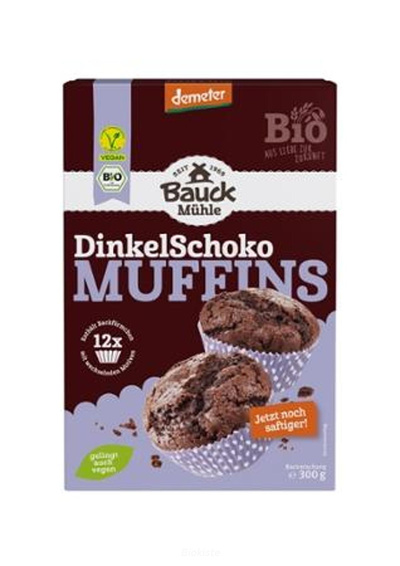Produktfoto zu Dinkel Schoko Muffins Backmischung