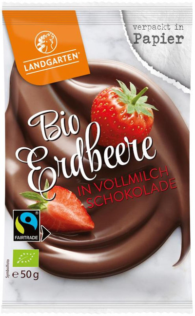 Produktfoto zu Erdbeere in Vollmilch Schokolade