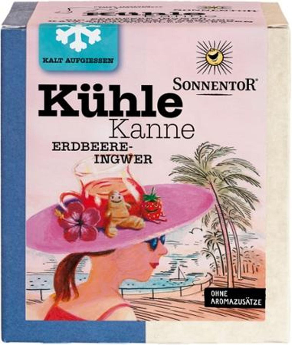 Produktfoto zu Kühle Kanne Erdbeer Ingwer im Teebeutel