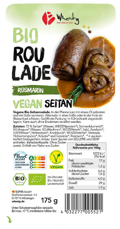 Produktfoto zu Wheaty Rosmarin-Roulade 2 St.
