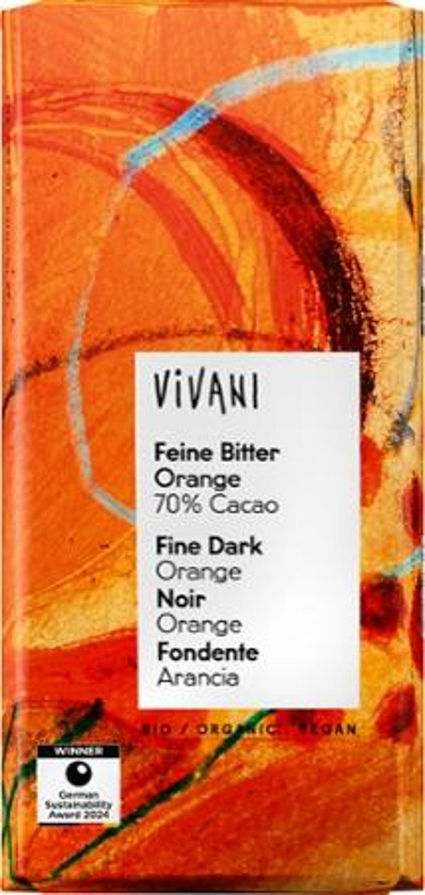 Produktfoto zu Feine Bitter Orange 70%Cacao - 100 g
