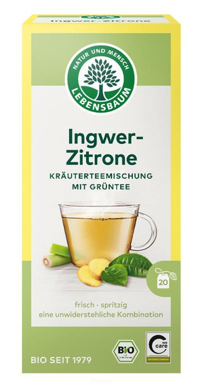 Produktfoto zu Grüntee Ingwer Zitrone im Teebeutel