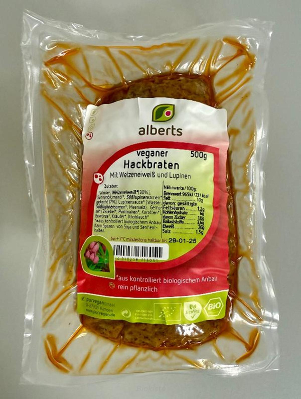 Produktfoto zu Veganer Hackbraten 500g