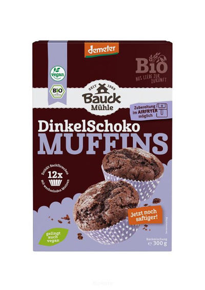 Produktfoto zu Dinkel Schoko Muffins Backmischung