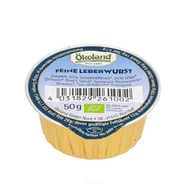 Produktfoto zu Feine Leberwurst Portionsdose mit 50g