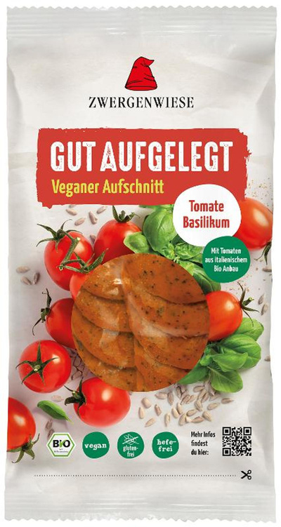 Produktfoto zu Aufschnitt vegan Tomate Basilikum