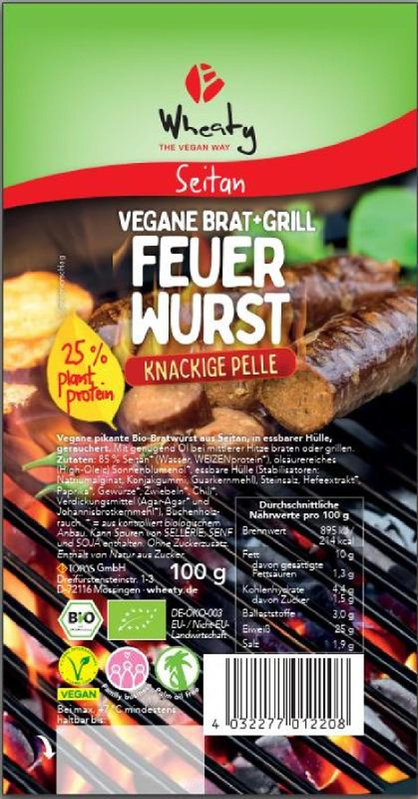 Produktfoto zu Wheaty Brat+Grill  Feuerwurst