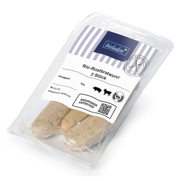 Produktfoto zu Rostbratwurst 3 Stück Bioladen