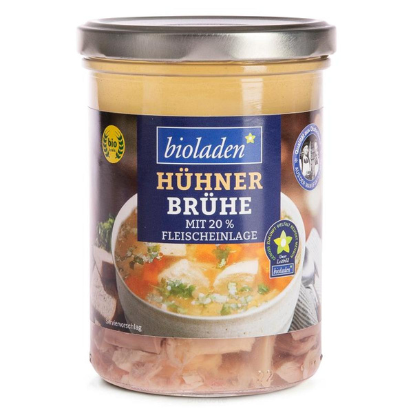 Produktfoto zu Hühnerbrühe mit Einlage biolad