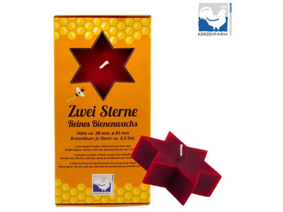Produktfoto zu Bienenwachs Sterne rot