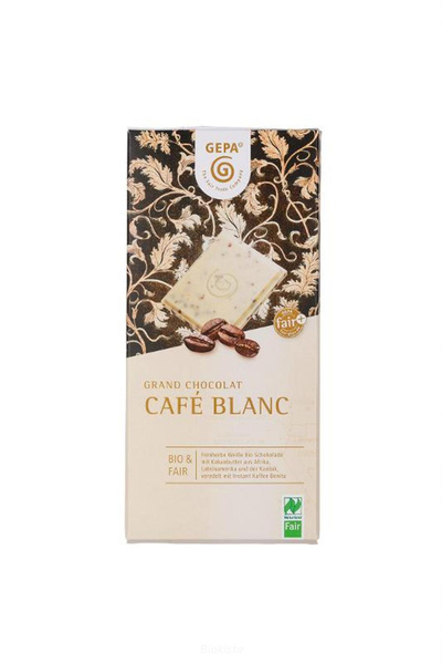 Produktfoto zu Weiße Schokolade Café Blanc 100g GEPA