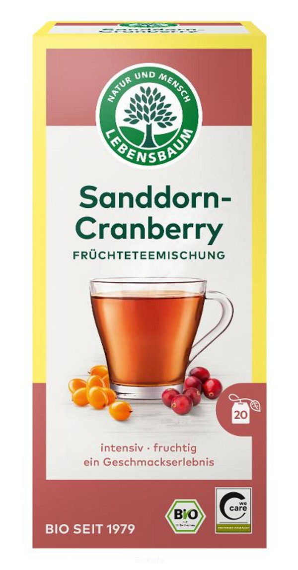 Produktfoto zu Früchtetee Sanddorn-Cranberry im Teebeutel
