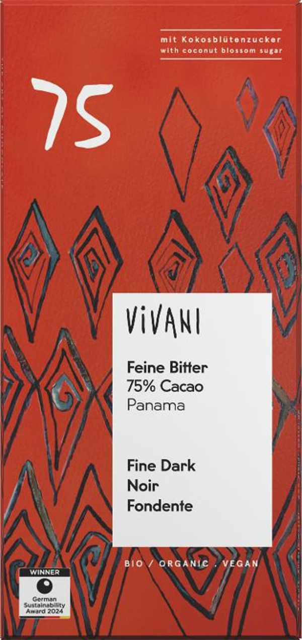 Produktfoto zu Feine Bitter 75% Cacao - 80 g