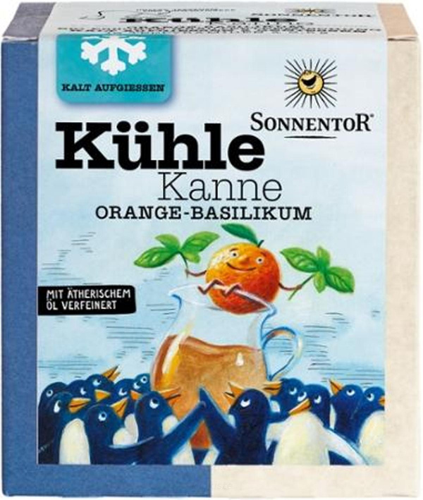 Produktfoto zu Kühle Kanne Orange Basilikum im Teebeutel