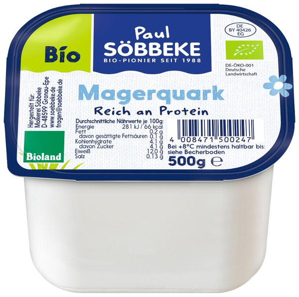 Produktfoto zu Speisequark mager 500g Becher
