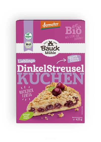 Produktfoto zu Dinkel Streuselkuchen Backmischung