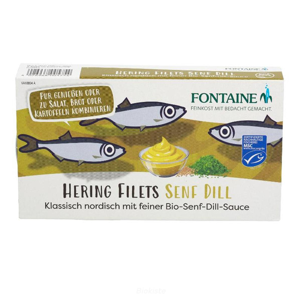 Produktfoto zu Heringfilets Senf in Dill Creme