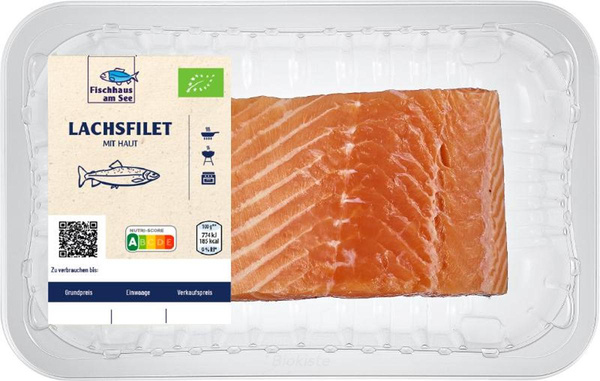 Produktfoto zu Lachsfilet mit Haut, natur
