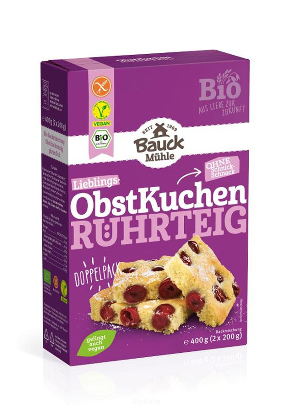 Produktfoto zu Obstkuchen Rührteig Backmischung
