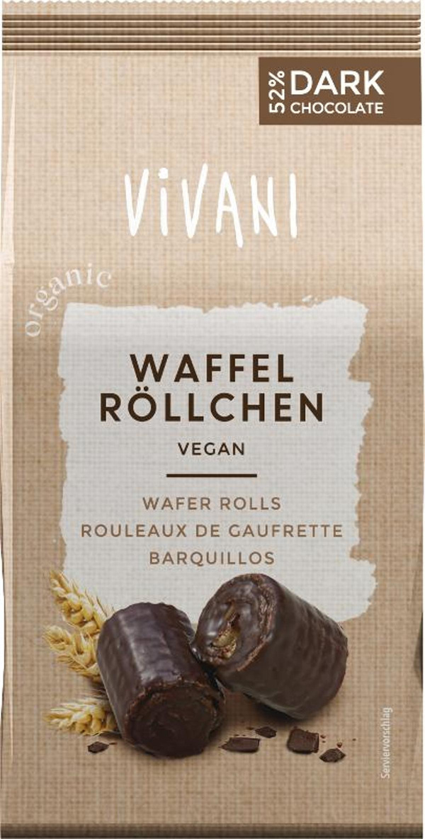Produktfoto zu Waffel Röllchen Zartbitter