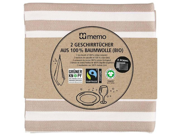 Produktfoto zu Geschirrtücher aus Bio Baumwol